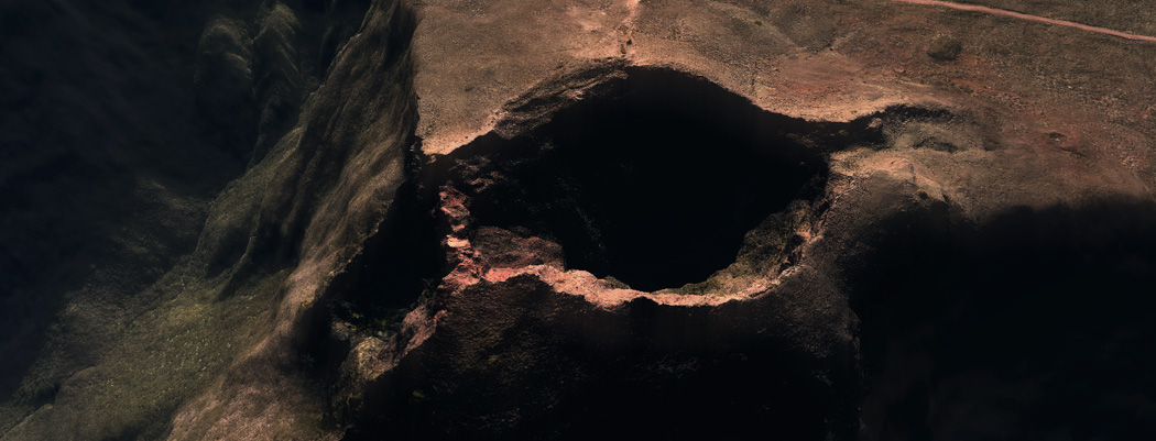 The Commerson crater today