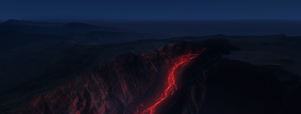 Another point of view, with the Piton des Neiges and the ocean