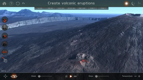 Volcano sandbox scenario